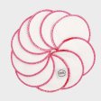 Bomullsrondeller - Rosa kant - bomullsfrott