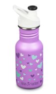 Vattenflaska fr barn med sportkapsyl - Orchid Hearts - 355 ml