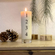 Soya adventsljus i glas - svarta siffror