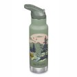 Termosdryckflaska med sugrr & sportlock - 355 ml - Mountain