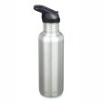 Vattenflaska med sugrr & sportlock - 800 ml - Steel