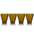 Upcyklade & stapelbara dricksglas - Olivgr�n - 4 st